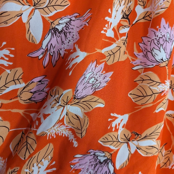 Collective Concepts Smocked Floral Print Midi Dress - Picture 4 of 5